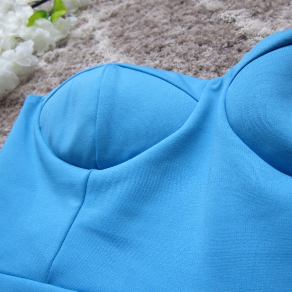 Fashion Nova Strapless Dress with Side Slit - Picture 4 of 7